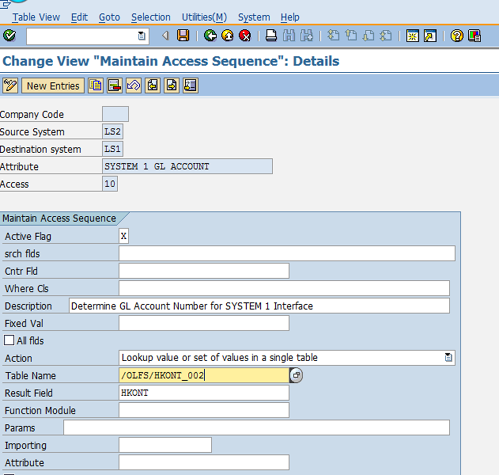 Mapping Tables Configuration